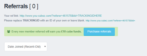 you cubez referral program