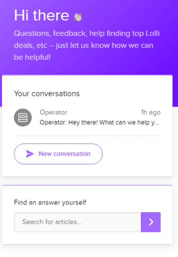 lolli chat support