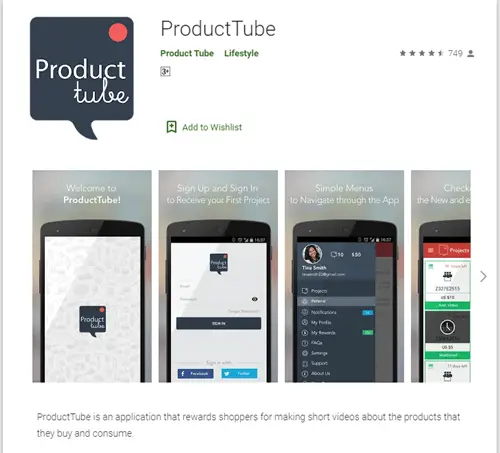 product tube app