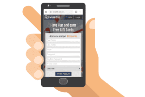 rewardia mobile site