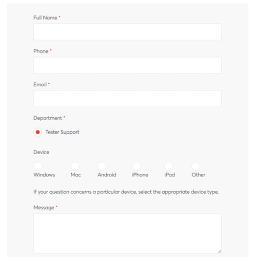 userfeel contact form