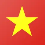 vietnam flag button