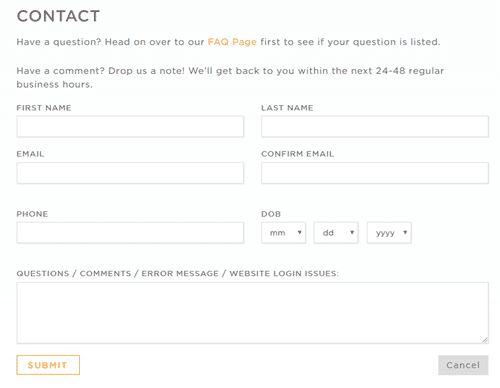 l&E opinions contact form