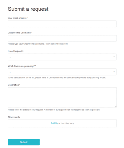  formulaire de contact checkpoints 