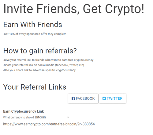 earncrypto referral program