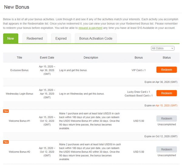 extrabux bonus