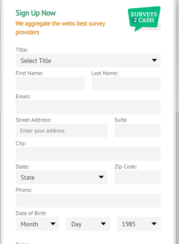surveys2cash registration