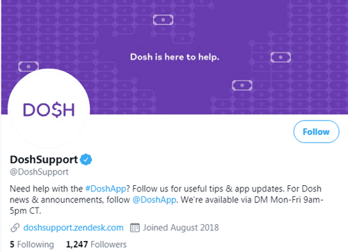 dosh twitter support