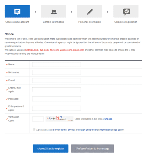 ipanel online registration