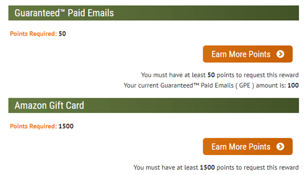 Points Redemption For Paid To Read Emails