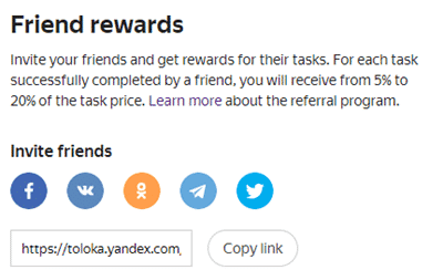 Yandex Toloka Referral Program