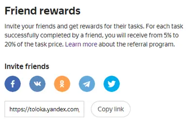 Yandex Toloka Referral Program