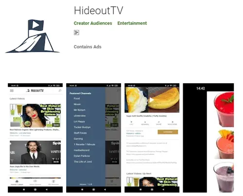 Hideouttv App