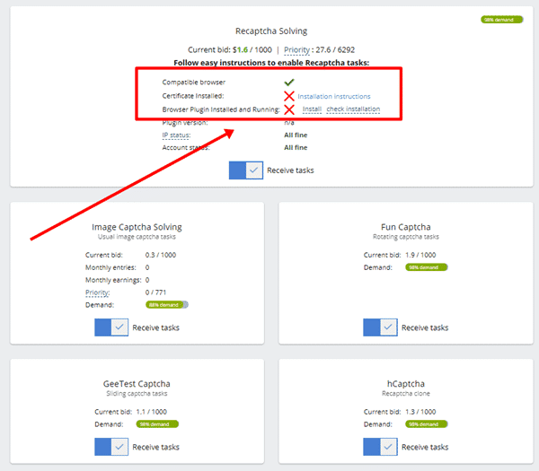 get paid solving captchas