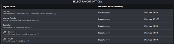 payout options of kolotibablo
