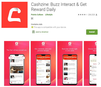 Cashzine Mobile App