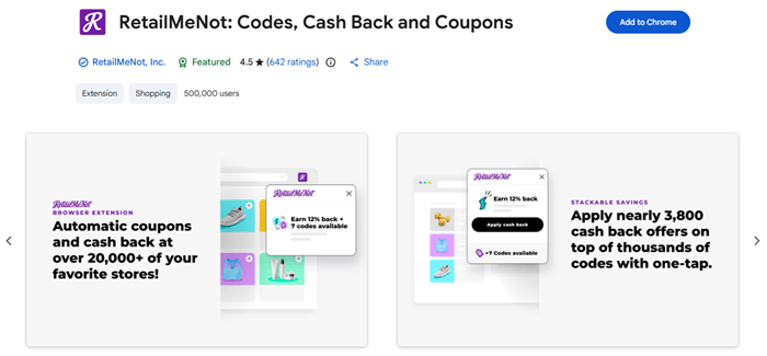 extension of retailmenot