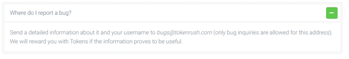 Support Option Of Tokenrush