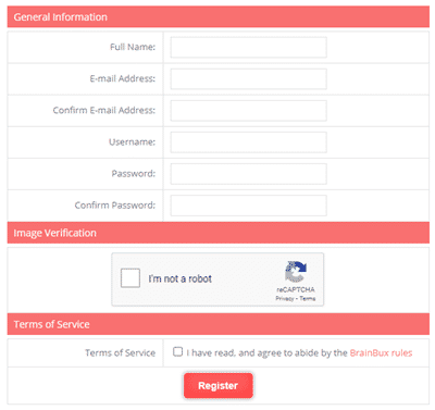 Brainbux Registration