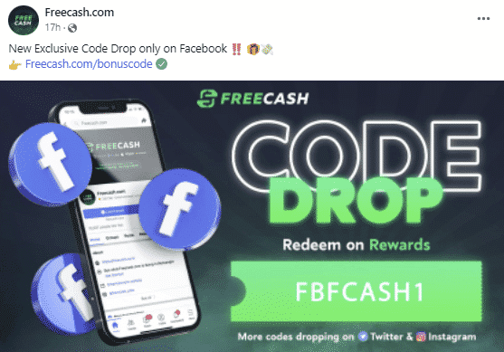 freecash promo code example