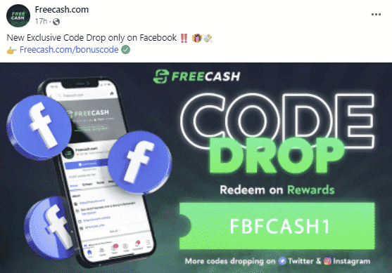 ejemplo de código de promoción de freecash