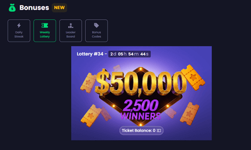 freecash weekly lottery