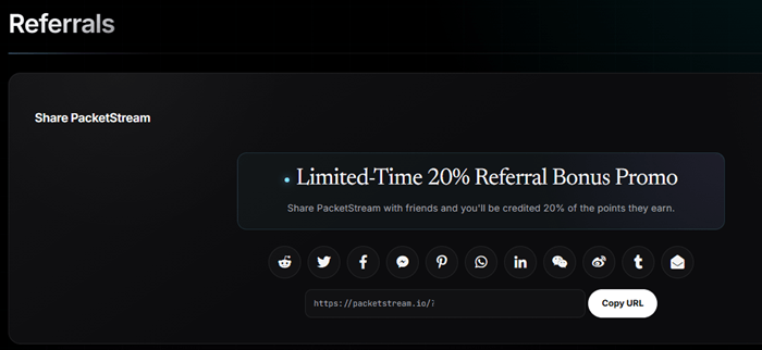 referral of packetstream