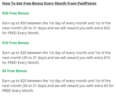 Bonuses From Paidpoints