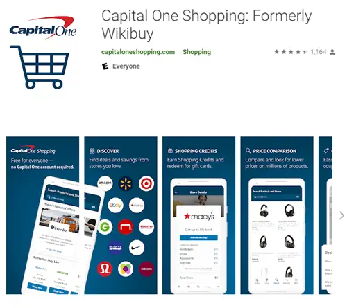 Mobile App Of Capital One Shopping