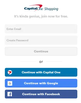 Registration For Capital One Shopping
