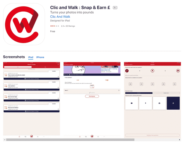 clic and walk app