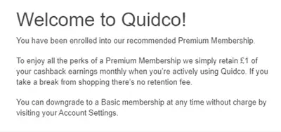 Premium Membership Of Quidco