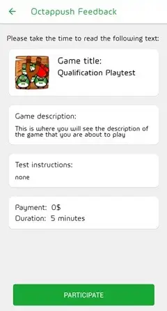 qualification test for octappush