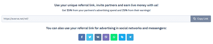 referral program of everve