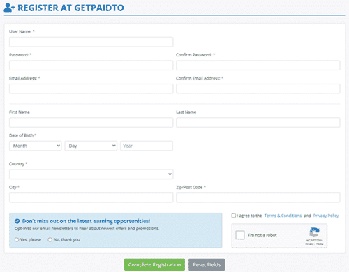 getpaidto registration