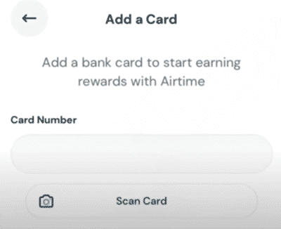 adding credit cards on airtime rewards