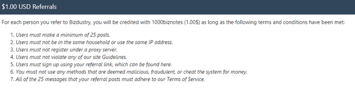 referral program of bizdustry