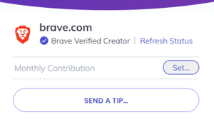 sending a tip with brave