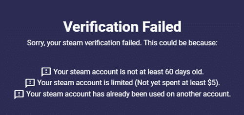 please wait verifying login information... steam