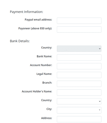 payment options of audio bee