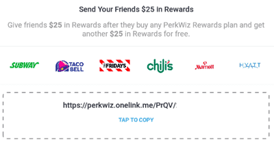 referral program of perkwiz