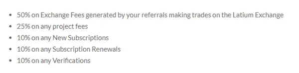 referral rewards on latium