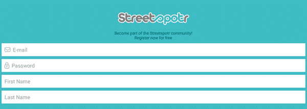 streetspotr registration