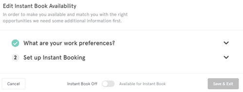 booking preferences on snapwire