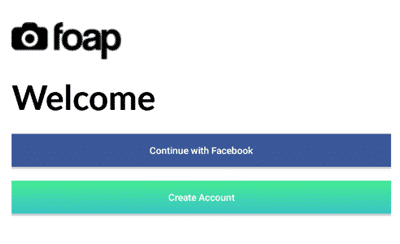 sign up form of foap
