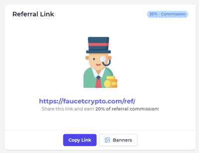 referral program of faucet crypto
