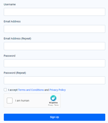 sign up form of faucetpay 