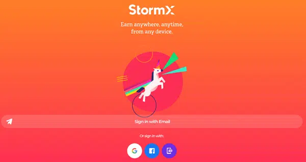 stormx sign up