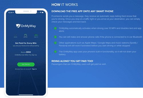 how the onmyway app works