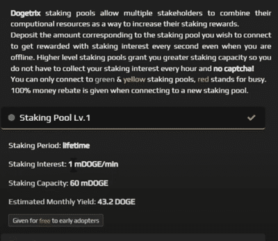 dogetrix staking
